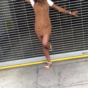 Brown Suede Dress